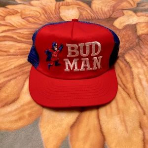 Vintage BUD MAN Budweiser Bud Light snap back